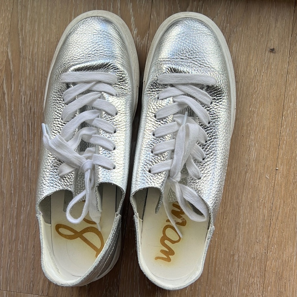 Sam Edelman silver sneakers sz 8.5